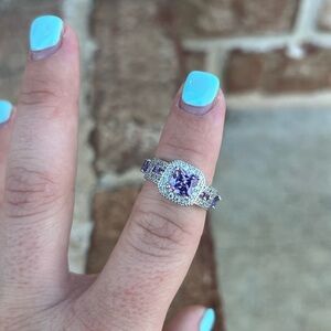 Sterling Silver with Lilac stone